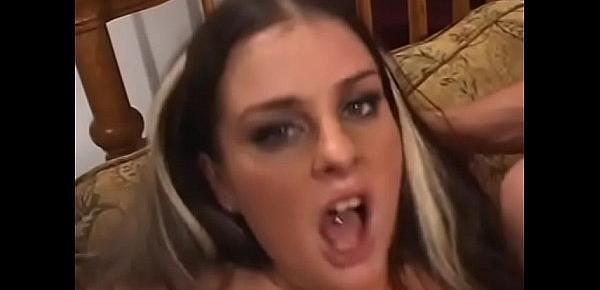  British hottie with green eyes Isabel Ice prefers when two well stuffed guys stick their big tools in her fucking holes together